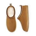 thumbnail image 2 of Mens fuzzy cozy slippers genuine suede memory foam indoor outdoor winter slip on shoes, 2 of 5
