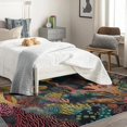 thumbnail image 4 of Coral Rugs for Living Room Bedroom - Colorful Rug 4x5 - Coastal Carpet for Home Decor - Washable Non Slip Patterned Indoor Large Area Rug - Soft & Low Pile (ZN&387), 4 of 7