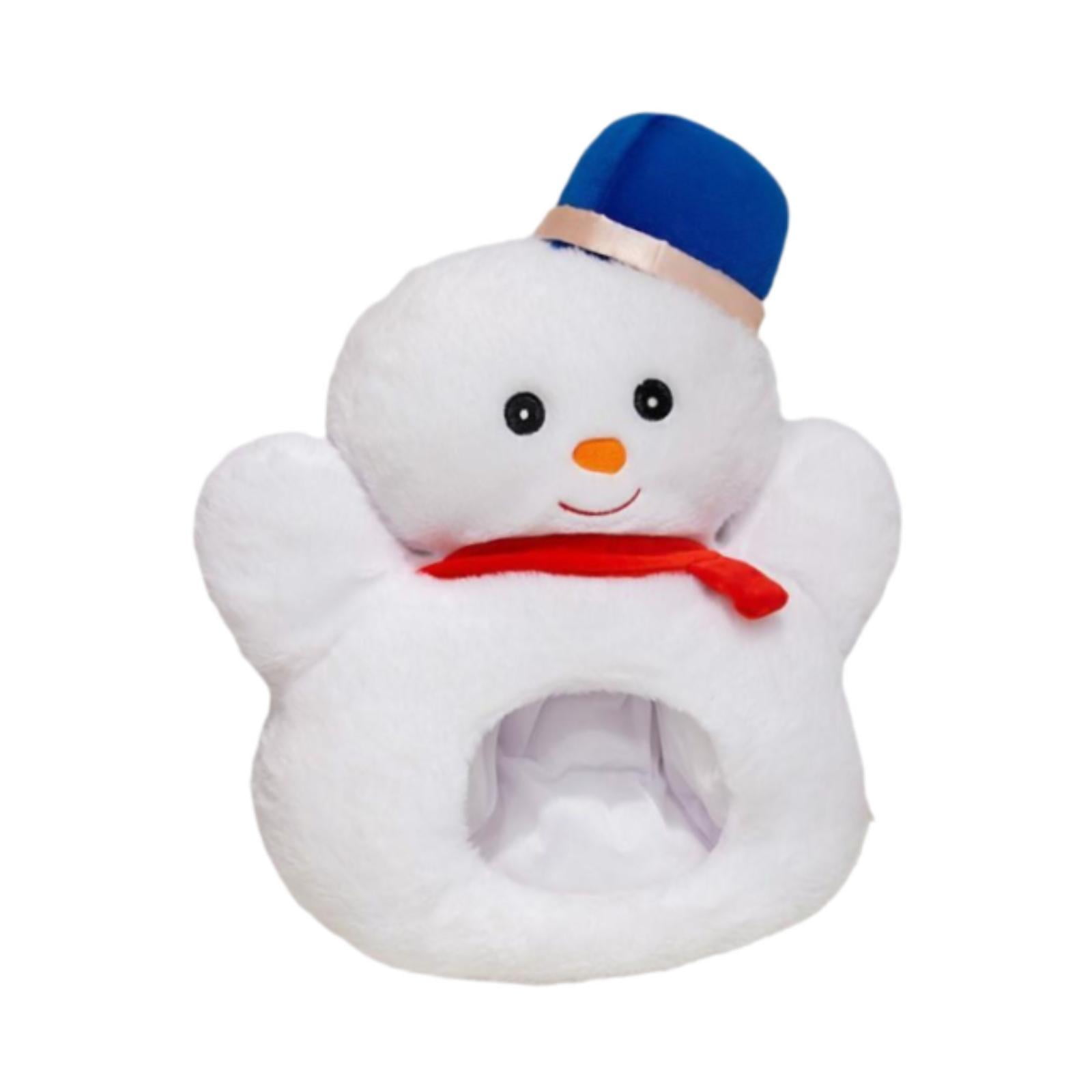 yuksok Snowman Hat Funny Selfie Hat Fancy Dress Headdress Xmas Decoration Plush Cap for