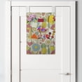 thumbnail image 2 of Food Hanging Pocket Organizer, Abstract Pattern with Flowers Fruits Sun Owl and Winged Heart, Printed Polyester Storage Bag with Pockets, 14" x 20", Eggshell Multicolor, 2 of 2