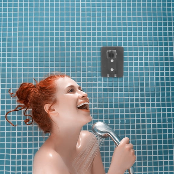 CRILSTYLEO Black Aluminum Shower Holder Stand for Handheld Shower Sprayers, Easy to Install Bathroom Accessory for Home