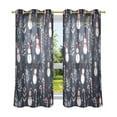 thumbnail image 6 of Yayeee Window Curtains Light Filtering 63"x42" Grommet Panel Pair Home Living Room Decor, Jolly Snowman, 6 of 7