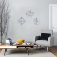 thumbnail image 3 of Decoración de pared Manortang de metal plateado, sol y luna abstractos, 23 cm, 3 of 9