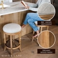 thumbnail image 2 of Open Box Maven Lane Eva Swivel Stool Weathered Oak,Counter Height (4 Pack), 2 of 6