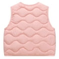 thumbnail image 4 of NAISIBABY Toddler Vest jacket, Graphic Buttons Fall Winter Thermal Sleeveless Boys Girls Puffer Coat Pink 1T, 4 of 4