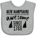 thumbnail image 3 of Inktastic New Hampshire Awesome Since 1788 Boys or Girls Baby Bib, 3 of 4