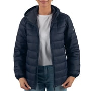 Alpine Swiss Eva Women’s Hooded Puffer Jacket | Lightweight Down Alternative Coat | Warm Water-Resistant Packable Winter Outerwear with Zip Pockets
