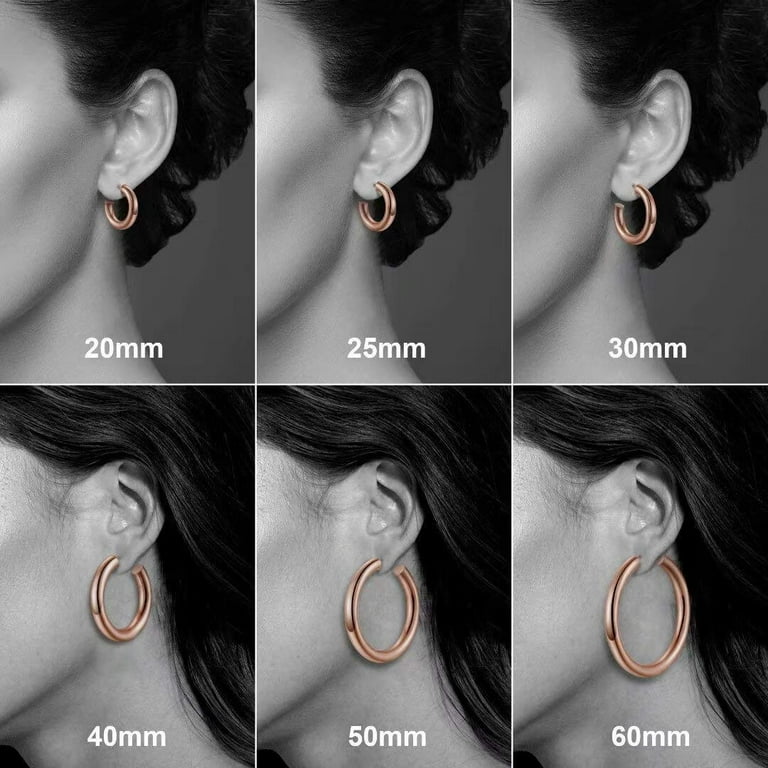 Hoop Earrings 30mm Stainless Steel Post Hoop Earrings 30mm Stainless Steel Post