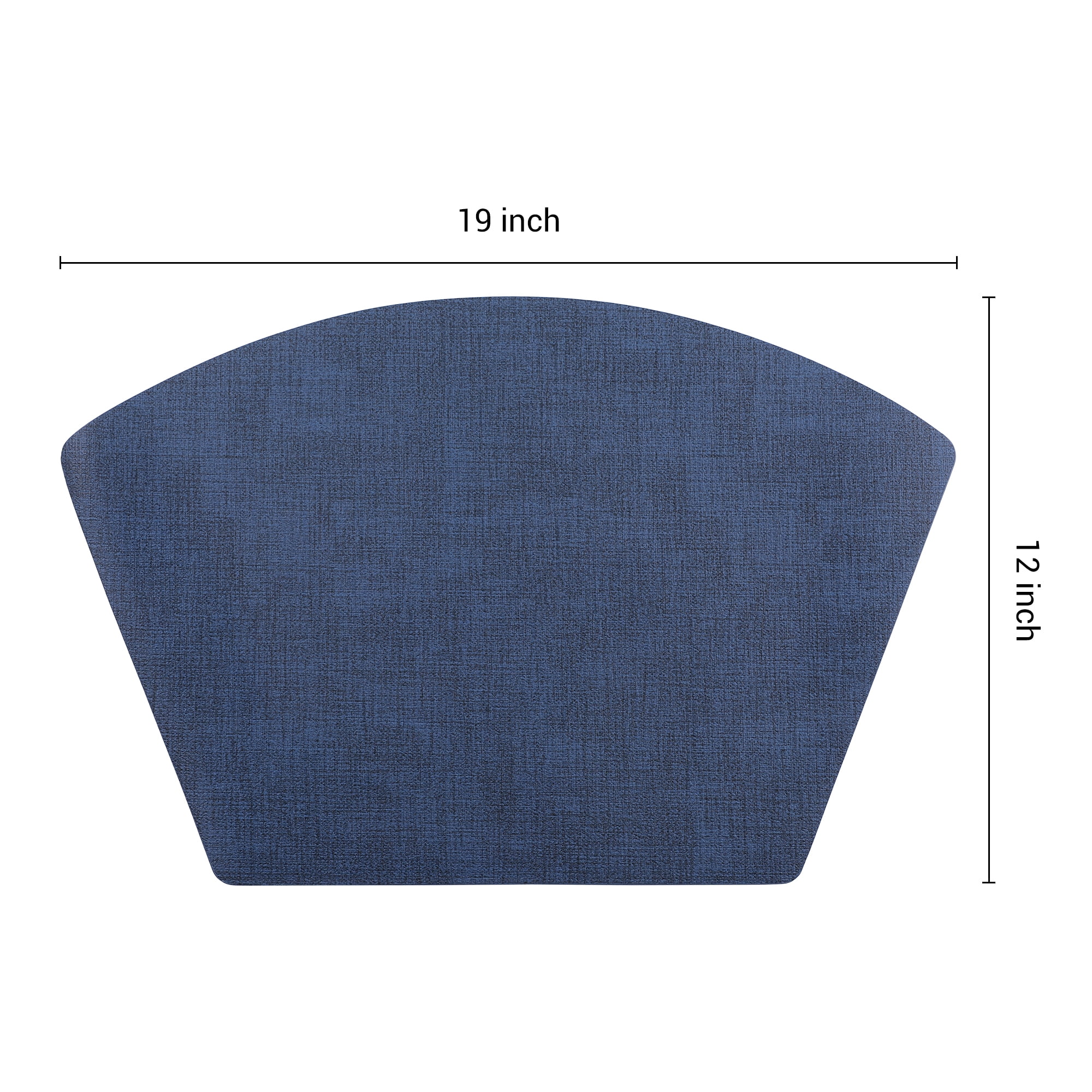 Unique Bargains Set of 6 Faux Leather Placemats Dark Blue