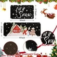 thumbnail image 2 of Christmas Kitchen Mats for Floor 2 Pieces, Washable Absorbent Kitchen Rugs Non Slip for Christmas Decor, Snowman Black Christmas Door Mat and Rug, 17''''x47''''+17''''x29'''', 2 of 6