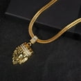 thumbnail image 3 of Hip Hop Iced Full Mens Cubano Rhinestone Fuera Cadena Collar Etiqueta Collares Colgantes, 3 of 8