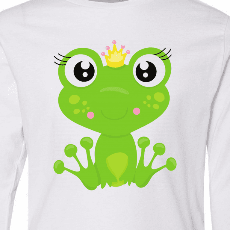 Cute Green Frog Crew Neck T-Shirt