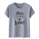 thumbnail image 3 of Blusas de Manga Corta para las Mujeres Divertida Impresión Cuello Redondo Camiseta Vintage, Blusas de Primavera para las Mujeres, 3 of 4