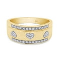 thumbnail image 3 of AFFY 1/10 Carat Round Cut White Natural Diamond Heart Promise Ring in 14k Yellow Gold Over Sterling Silver (0.10 Cttw) Ring Size : 11.5, 3 of 7