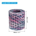 thumbnail image 2 of Uxcell 219 Yards Raffia Ribbon Raffia Craft Ribbon Paper Twine Wrapping Ribbon, Rose Red/Navy Blue, 2 of 7
