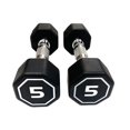 thumbnail image 6 of 5LB ×2 pieces per package apollo Dumbbell for both and home usage High-end Coated Octagon Dumbbell Black Chrome, 6 of 7