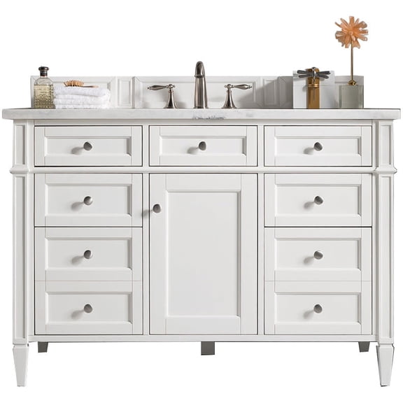 James Martin Vanities 655-V48-BW-FEJP Brittany 48" Free Standing Single Basin Poplar Wood