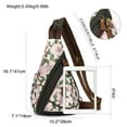 thumbnail image 2 of KL928 Embroidery Sling Bag for Women Men Sling Backpack Small Crossbody Shoulder Bag Outdoors, 2 of 6