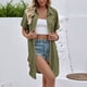 thumbnail image 2 of TaTaai Women Solid Loose Fit Jacket Long Sleeve Lapel Casual Outwear Ladies Daily Commute Festival Wear Lightweight Breathable No Fading Elegant Stylish Coat Gift, 2 of 8