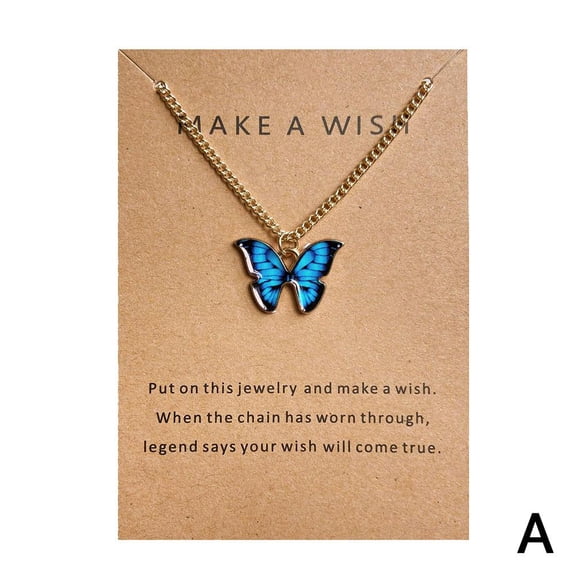 Fashion Womens Bohemian Butterfly Pendant Necklace Gift Lovely Jewelry Charm Simple Necklace Chain