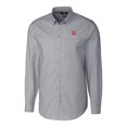 thumbnail image 2 of Men's Cutter & Buck  Charcoal NC State Wolfpack Alumni Logo Stretch Oxford Long Sleeve Button-Down Shirt, 2 of 3
