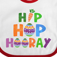 thumbnail image 4 of Inktastic Easter Hip Hop Hooray with Eggs and Carrot Boys or Girls Baby Bib, 4 of 4