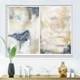 thumbnail image 2 of Designart 'Abstract Gold Beige Pink and Dark Pastel Strokes' Modern Framed Canvas Wall Art Print, 2 of 5