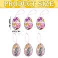 thumbnail image 2 of 6 Pcs Easter Egg Ornaments for Tree, Multicolored Plastic Hand Painted Easter Hanging Ornaments, DIY Crafts for Easter Tree Decor, Party Favors & Holiday Decorations, 2 of 6