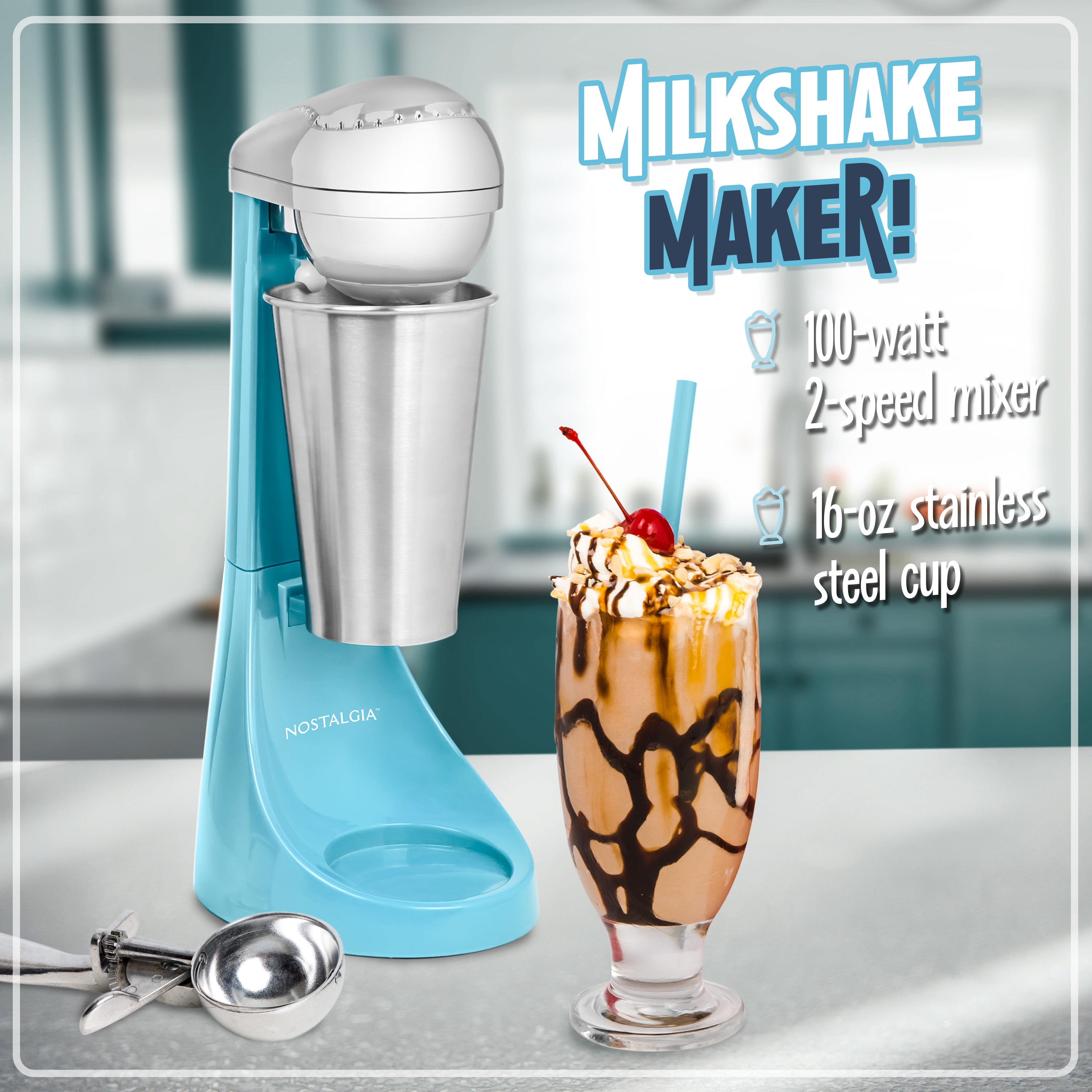 Nostalgia Coca-Cola Two-Speed Milkshake Maker & Malt Machine