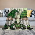 thumbnail image 2 of Orinice Gnomes Green Hat Folk Art Warm Lightweight Blanket Soft Fleece Throw Blanket for All Seasons Living Rooms Sofa Decor Cow Gifts Exquisite Gifts 40x50in, 2 of 6