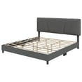thumbnail image 6 of Novilla King Bed Frame and Headboard, Linen Upholstered King Size Bed Frame with Wood Slats Support, No Box Spring Needed, Heavy Duty Feet, Easy Assembly, Grey, 6 of 6