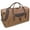 Brown, variant on Oversized Travel Duffel Bag Waterproof Canvas Genuine Leather Weekend bag Weekender Overnight Carryon Hand Bag