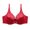 Red, variant on Plus Size Bras for Women Fashion Simple Solid Push Up Wireless Soft Underwear Summer