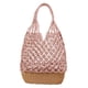 thumbnail image 3 of Bolsa de paja de Embrague Zulema Bolsa de playa de verano de tejido Rosado, 3 of 7