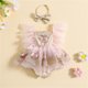 thumbnail image 3 of Pelele de encaje con bordado de flores para recién nacidos de 0 a 24 meses, ropa de verano suave para niñas, disfraces con diadema, 3 of 4