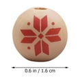 thumbnail image 2 of 60pcs Christmas Themed Snowflake Pattern Wooden Beads Diy Crafts Making Beads, 2 of 8