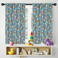 thumbnail image 5 of Blackout Kids Curtains,Pioneer Flower Floral Print Pattern Childrens Insulated Curtains Set Of 2,Bedroom Essentials,Toddler Room Decor 42"x54", 5 of 5