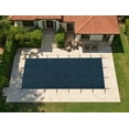 thumbnail image 4 of Swimming Pool Safety Cover for 14x30 Ft Rectangular Inground Pools, 16x32 Ft Mesh Cover with Triple Stitched Reinforcement, Includes Installation Hardware, Blue, 4 of 9