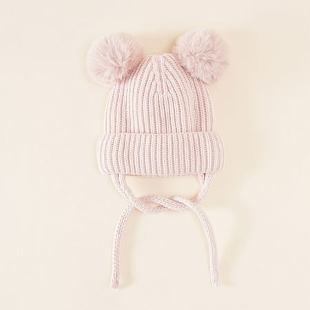 

TOWED22 Baby Girl Hats Unisex Fashion Winter Pullover Warm Woolen Children s Hat Hat Cap Knitting Kids Hat Pink