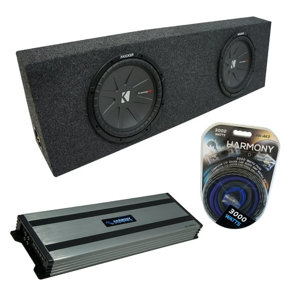 Universal Regular Standard Cab Kicker CompR CWR12 Dual 12 Sub Box HA-A1500.1
