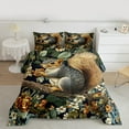 thumbnail image 2 of Manfei Cute Squirrel Bedding Comforter Set, Vintage Tropical Flower Twin Comforter Sets, Wild Animal Bedding Set, Super Cozy Room Decor Reversible 2 Pieces, 2 of 8