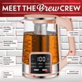 thumbnail image 4 of Gourmia Electric Kettle 1.7L with 6 Presets, Digital Display, and Tea Infuser, Peach, 4 of 11