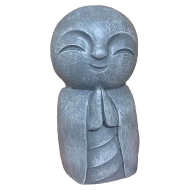 Bewildely Estatuas de Buda, escultura pequeña y sencilla, coleccionables de resina para , miniestante de escritorio decorativo de monje para el Jardín y Patio