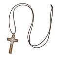 thumbnail image 4 of Wood Cross Necklace, Walnut Crucifix Necklace Exquisite  For Car, 4 of 8