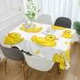 thumbnail image 2 of Yayeee Tablecloths 60" x 90" Rectangle Wrinkle Resistant Party Table Cover, Yellow Rubber Ducks, 2 of 8