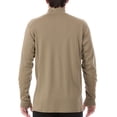thumbnail image 2 of Men's Merino Wool Midweight Quarter Zip - Moisture Wicking - 499 Tan - Medium, 2 of 7