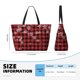 thumbnail image 4 of Disketp Red Buffalo Plaid Bolsa de Playa de Gran Capacidad, Bolso Impermeable y a Prueba de Arena para Mujer, Ideal para Playa, Piscina y Natación, 4 of 7