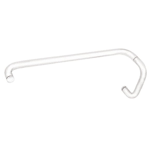 CRL BMNW6X18W White 6" Pull Handle and 18" Towel Bar BM Series Combination Without Metal Washers