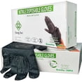 thumbnail image 2 of Sturdy Pack 4mil thick Disposable Nitrile Gloves- Powder & Latex Free- Non-Sterile Textured Work Gloves, Black, 2 of 7