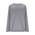 thumbnail image 4 of TKLPEHG Women's Winter Warm Fleece Lined Tops Solid Color Casual Crewneck Sweatshirt Pullover Loungewear Tunic Tops (Gray,XL), 4 of 8